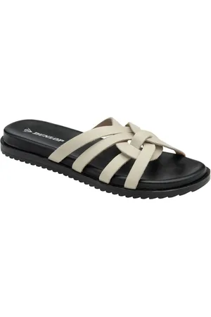 Dunlop Cream Leather Multi Strap Mules Sandals AU 6 (EU 37)