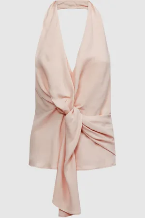 Reiss Nude Freda Tie Halter Neck Blouse AU 12