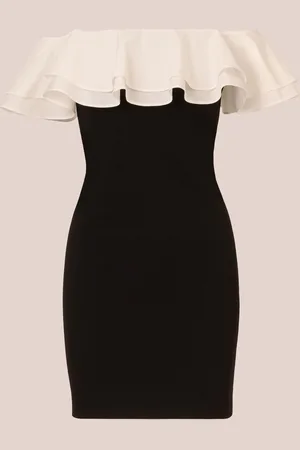 Adrianna Papell Adrianna by Knit Crepe Combo Mini Dress AU 18