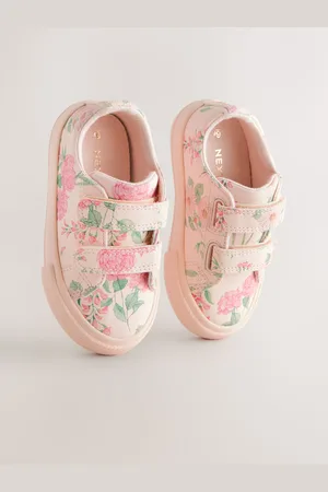 Next Pink Floral Standard Fit (F) Chunky Trainers With Touch Fastening AU 5 (EU 21.5)