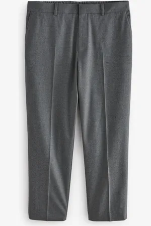 Next Charcoal Grey Smart Flannel Slim Fit Trousers 40W x 31L (UK 40 R)