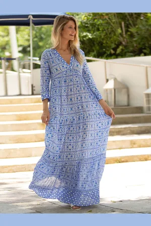 ASPIGA Mykonos Cotton Maxi Dress L