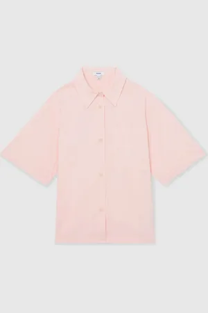 Reiss Jordan Cotton Short-Sleeve Shirt AU 16