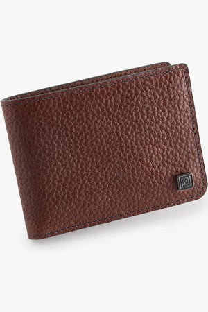 Next Brown N Logo Grainy Leather Wallet One