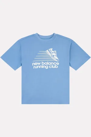 New Balance Blue Kids Running Club 100% Cotton T-Shirt 14