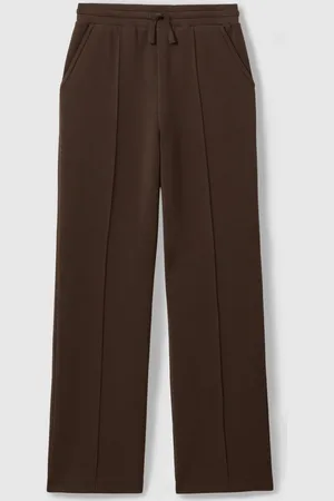 Reiss Chocolate Bernie Wide Leg Joggers S
