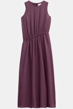 Hush Puppies Sleeveless Gathered Waist Midi Dress AU 8