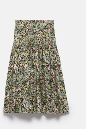 mint&berry Floral Print Midi Skirt AU 12
