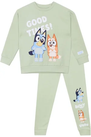 Character Green 100% Cotton Bluey Good Times Sweatshirt & Joggers Set 1.5