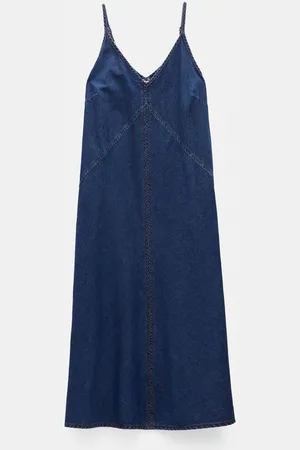 Hush Puppies Denim Maxi 100% Cotton Slip Dress 12
