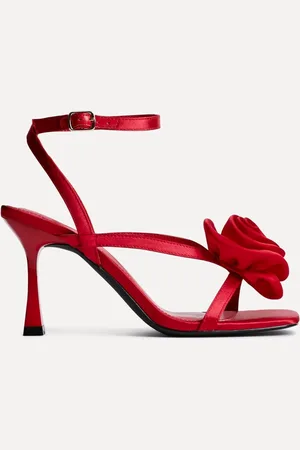 Linzi Red Valentine Flower Strappy Heeled Sandals AU 7 (EU 38)