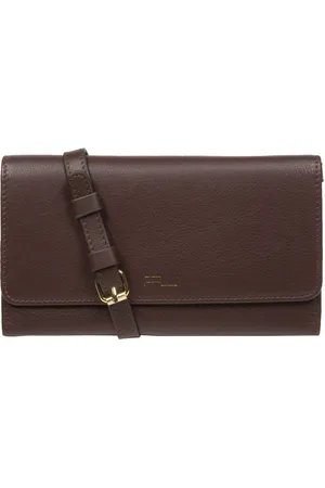 PURE LUXURIES LONDON Saffron Nappa Leather Cross-Body Clutch Bag One