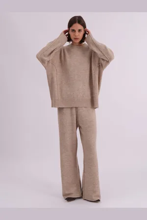 Religion Natural Oversized Rick Crew Neck Co-ord Jumper With Exposed Seams AU 8
