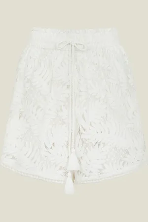 Accessorize High Waist Lacy Palm Shorts L