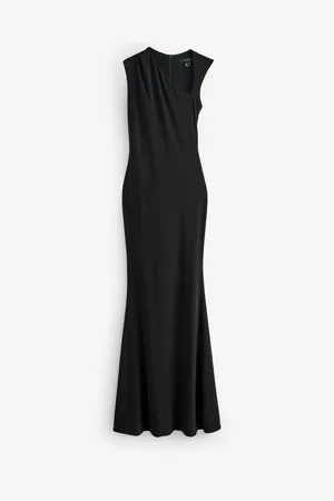 Club L Tegan Asymmetric Cut-Out Maxi Dress AU 14