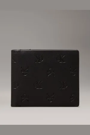 Calvin Klein Black Leather Embossed Bifold Wallet One