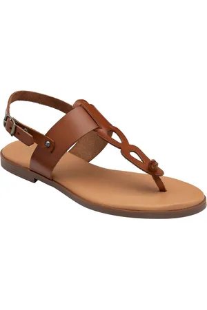 Lotus Brown Toe Thong Low Heel Sandals AU 10 (EU 41)