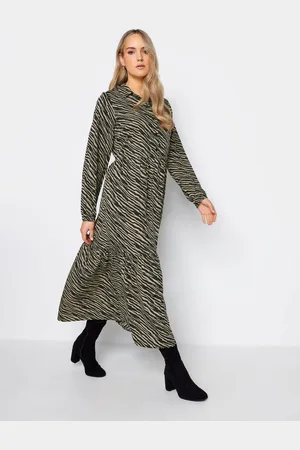Long Tall Sally Zebra Print Tiered Maxi Dress AU 20 Tall