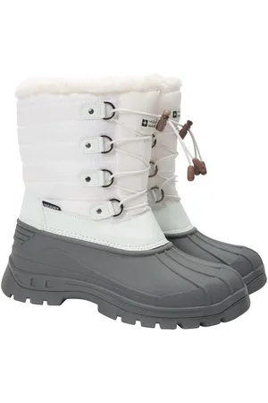 Mountain Warehouse White Whistler Womens Sherpa Lined Adaptive Snow Boots AU 6 (EU 37)