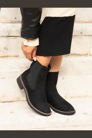 Linzi Black Dalston Chelsea Boots With Stretch Panel AU 8 (EU 39)