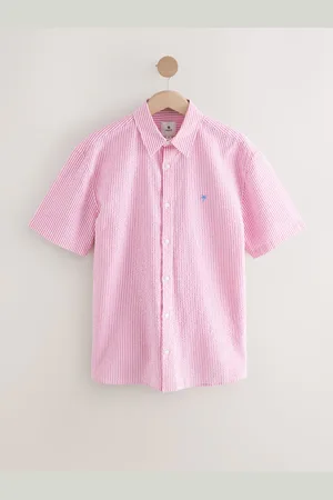 Next Stripe Seersucker Short Sleeve Shirt 4XL
