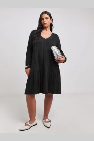Simply Be Asymmetric Ribbed Smock Dress AU 12
