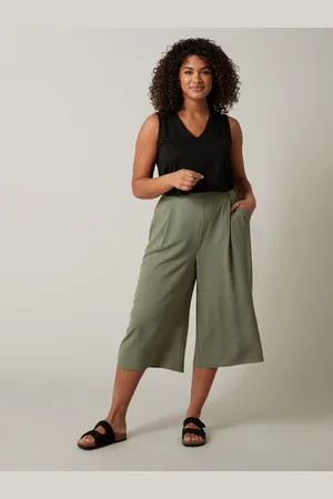 Evans Green Cropped Pocket Culottes AU 30-32
