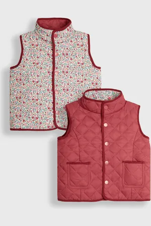 JoJo Maman Bébé Pink Reversible Quilted Gilet 5