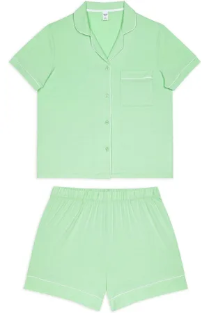 Chelsea Peers Green TENCEL Modal Short Button Up Pyjamas Set AU 14