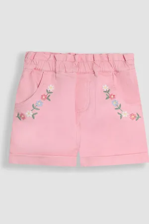 JoJo Maman Bébé Embroidered Twill Turn-Up Hem 100% Cotton Shorts 5