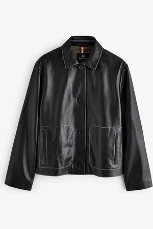 Paul Smith Leather Black Jacket AU 8