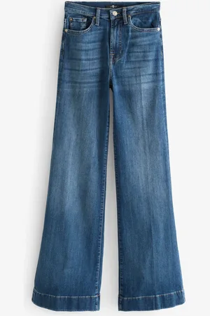 7 for all Mankind Light Blue Dojo Soho Wide-Leg Jeans 29W x 31R (UK 29 R)