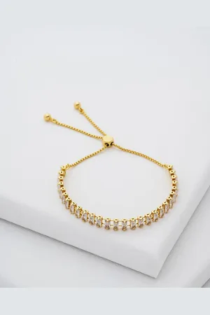 Ted Baker Gold Tone Isabela Crystal Baguette Adjustable Bracelet One