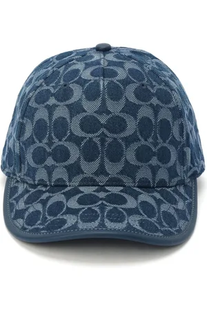 Coach Blue Signature C Denim Baseball 100% Cotton Hat M-L
