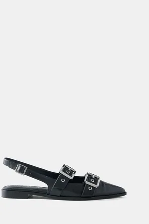 mint&berry Leather Buckled Flat Shoes AU 7 (EU 38)