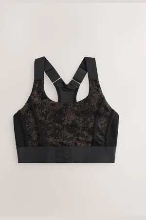 French Connection Brown Abstract High Impact Bra AU 20