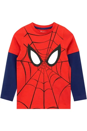Character Red Spiderman Long Sleeve 100% Cotton Top 10