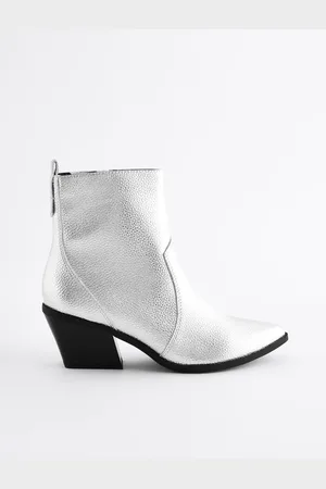 Next Silver Standard/Wide Fit Forever Comfort Cowboy Ankle Boots AU 8.5 (EU 40)