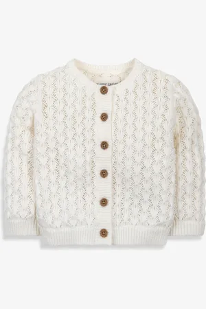 The Little Tailor Baby 100% Cotton Scallop Design Pointelle Cardigan 8692cm