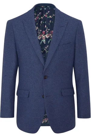 Skopes Blue Tailored Fit Tweed Effect Ingram Jacket 44 S
