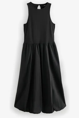 Next Sleeveless Racer Puffball 100% Cotton Midi Dress AU 20 Tall