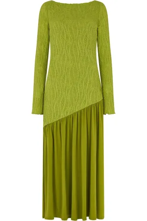 DASKA Meissa Maxi Dress With Long Sleeve And Textured Contrast Detail M