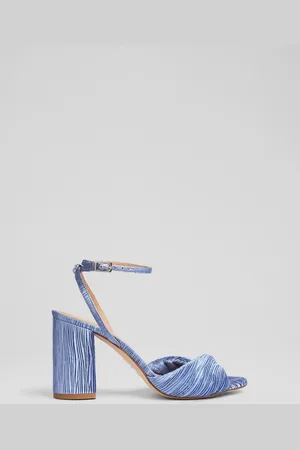LK Bennett Blue Lilith Blue Fabric Twist Front Sandals AU 8 (EU 39)