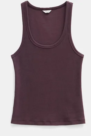 Hush Puppies Brown Scoop Neck Ribbed Vest XL