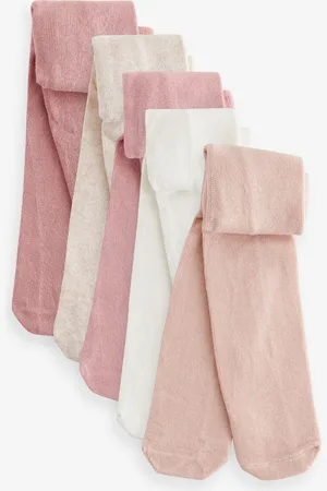 Next Pink Baby Tights 5 Pack (0mths-2yrs) Upto 3 Months (50