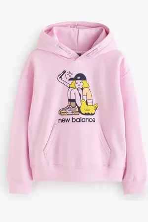 New Balance Pink Girls Selfie Graphic Hoodie 10