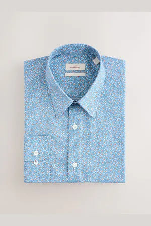 Next Regular Fit Signature Collection 100% Italian Fabric Printed Formal Shirt M