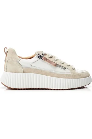 Moda In Pelle Bouville Chunky Two Tone Side Zip Leather Trainers AU 7 (EU 38)