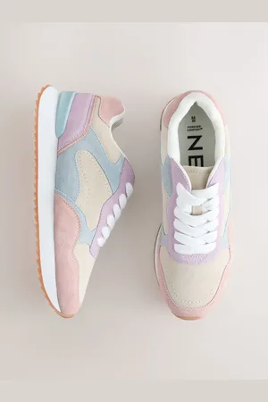 Next Multi Pastel Forever Comfort Leather Panel Detail Chunky Lace-Up Joggers AU 10 (EU 42)