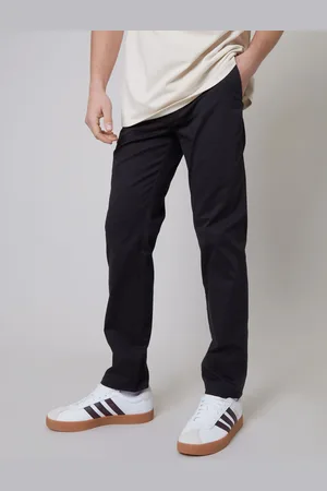 Threadbare Black Regular Fit Chino Trousers with Stretch 32